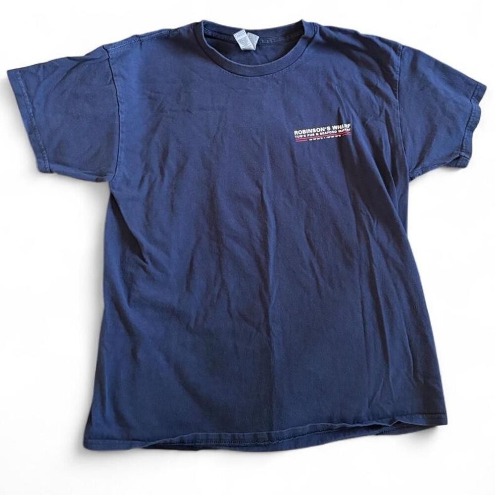 Gildan Women's Navy and Blue T-shirt - Picture 3 of 7